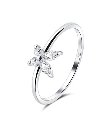 Beautiful butterfly with CZ Silver Ring NSR-3943